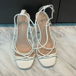 Bcbg white heels